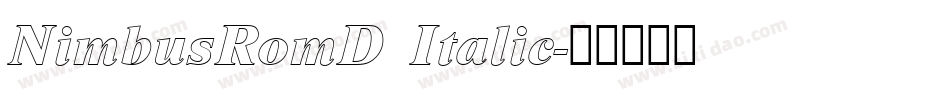 NimbusRomD Italic字体转换